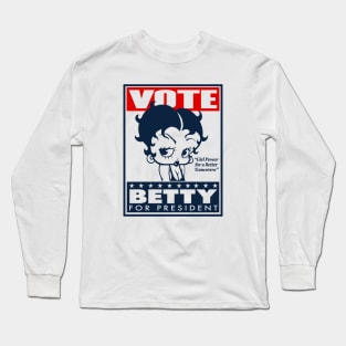 Vote Betty Boop for President Long Sleeve T-Shirt